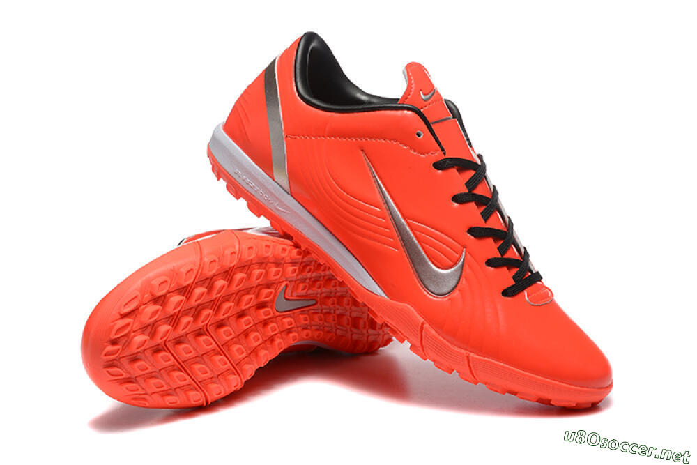 Men's Nike Air Zoom Mercurial Vapor 1 Elite TF Football Shoes - Red/Silver 4