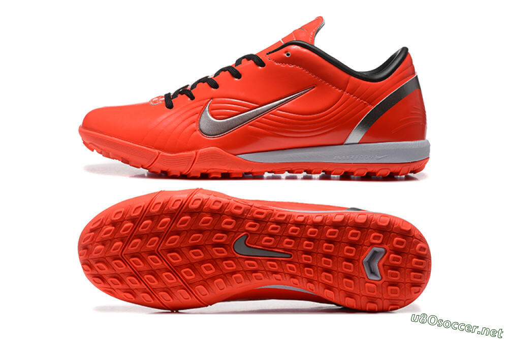 Men's Nike Air Zoom Mercurial Vapor 1 Elite TF Football Shoes - Red/Silver 1