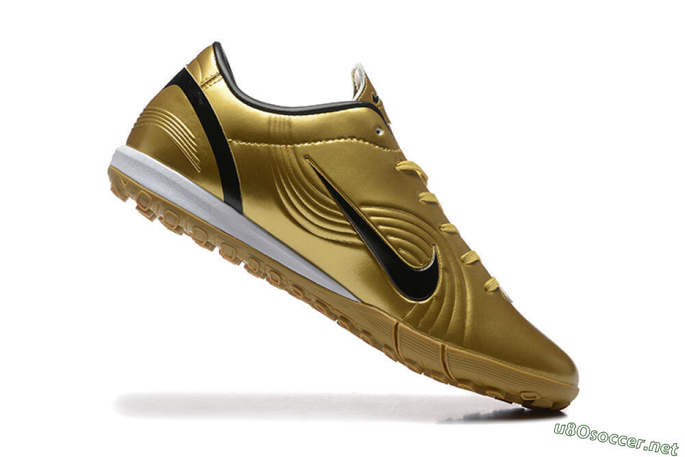 Men's Nike Air Zoom Mercurial Vapor 1 Elite TF Football Shoes - Gold/Black/White 7
