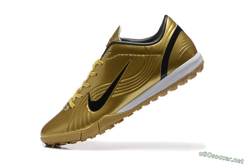 Men's Nike Air Zoom Mercurial Vapor 1 Elite TF Football Shoes - Gold/Black/White 8
