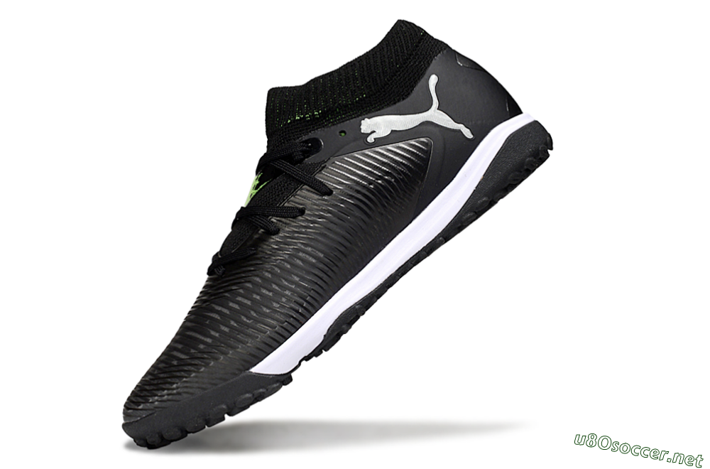 Men's Puma Future 8 Ultimate TF Football Shoes - Black/White 5