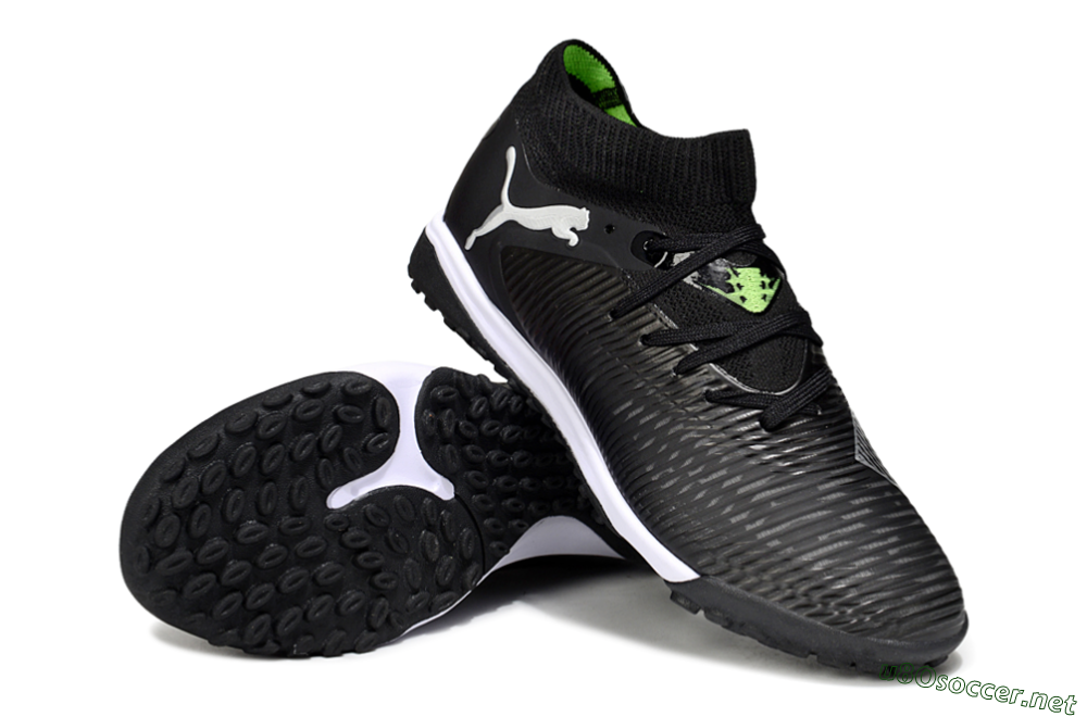 Men's Puma Future 8 Ultimate TF Football Shoes - Black/White 3