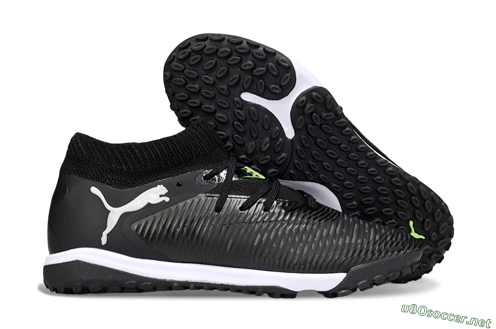 Men's Puma Future 8 Ultimate TF Football Shoes - Black/White 2