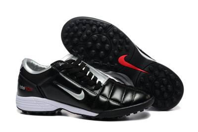 Men's Nike Total 90 III TF Football Shoes - Black/Silver/White