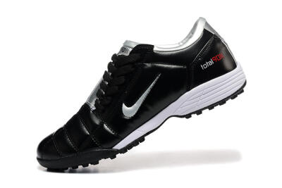 Men's Nike Total 90 III TF Football Shoes - Black/Silver/White