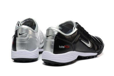 Men's Nike Total 90 III TF Football Shoes - Black/Silver/White