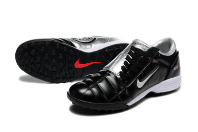Men's Nike Total 90 III TF Football Shoes - Black/Silver/White