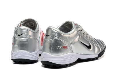 Men's Nike Total 90 III TF Football Shoes - Silver/Black/White