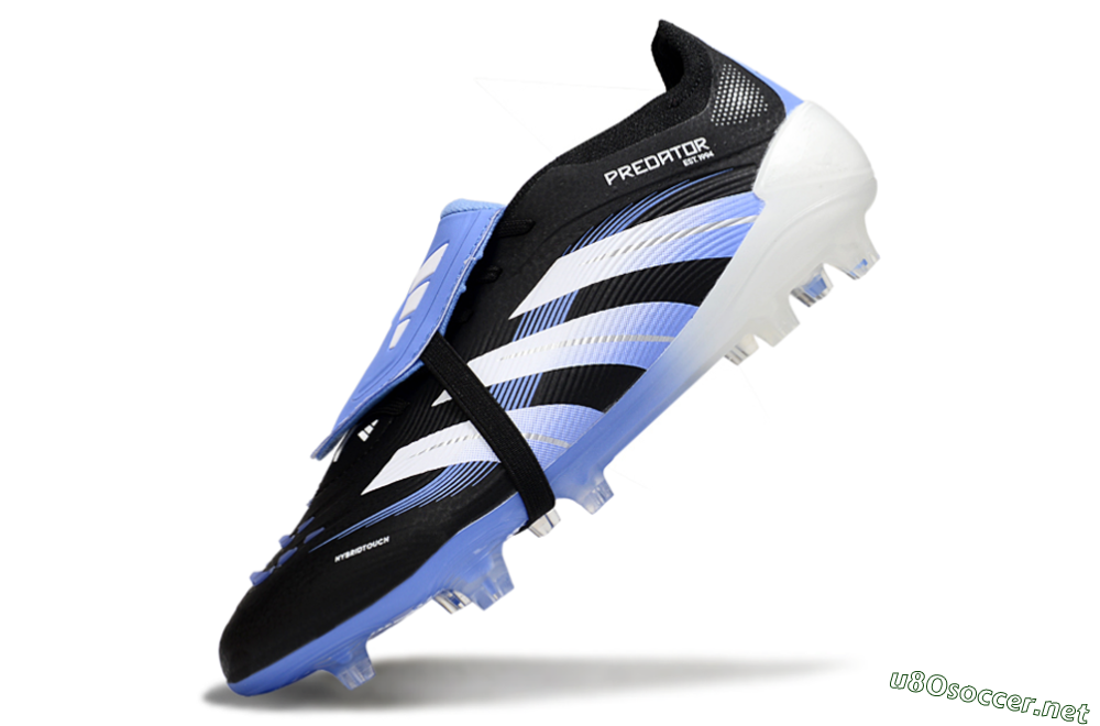 Unisex Adidas Predator 25 Elite Foldover Tongue FG Football Boots - Black/White/Blue 5