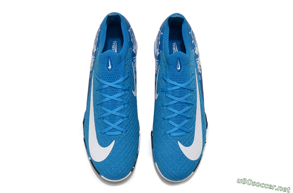 Unisex Nike Air Zoom Mercurial Vapor 16 Elite TF Football Shoes - Blue/White/Black 4