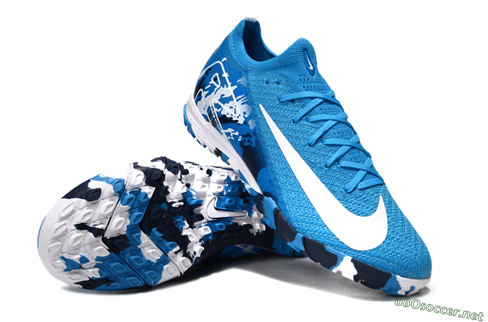 Unisex Nike Air Zoom Mercurial Vapor 16 Elite TF Football Shoes - Blue/White/Black 3