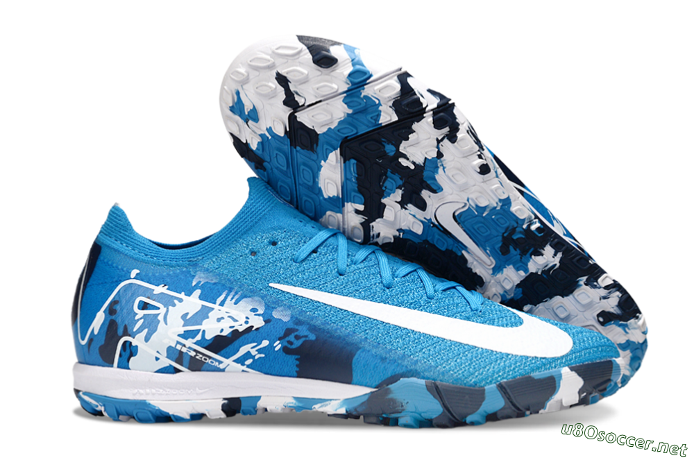 Unisex Nike Air Zoom Mercurial Vapor 16 Elite TF Football Shoes - Blue/White/Black 2