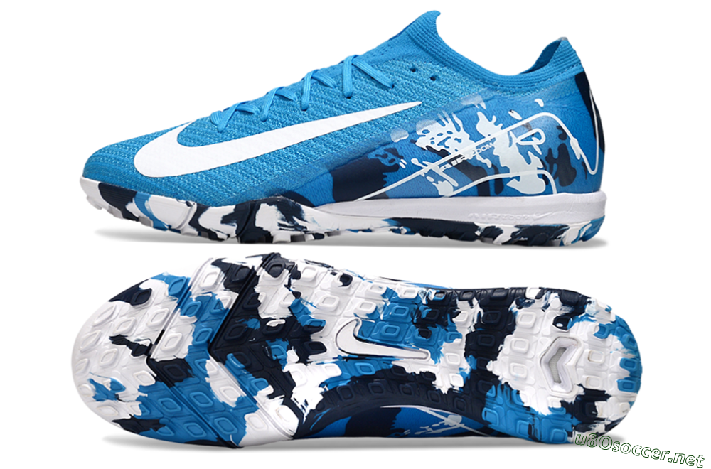 Unisex Nike Air Zoom Mercurial Vapor 16 Elite TF Football Shoes - Blue/White/Black 1