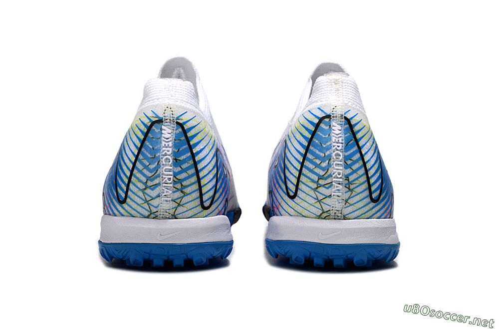 Unisex Nike Air Zoom Mercurial Vapor 16 Elite TF Football Shoes - White/Blue/Black 5