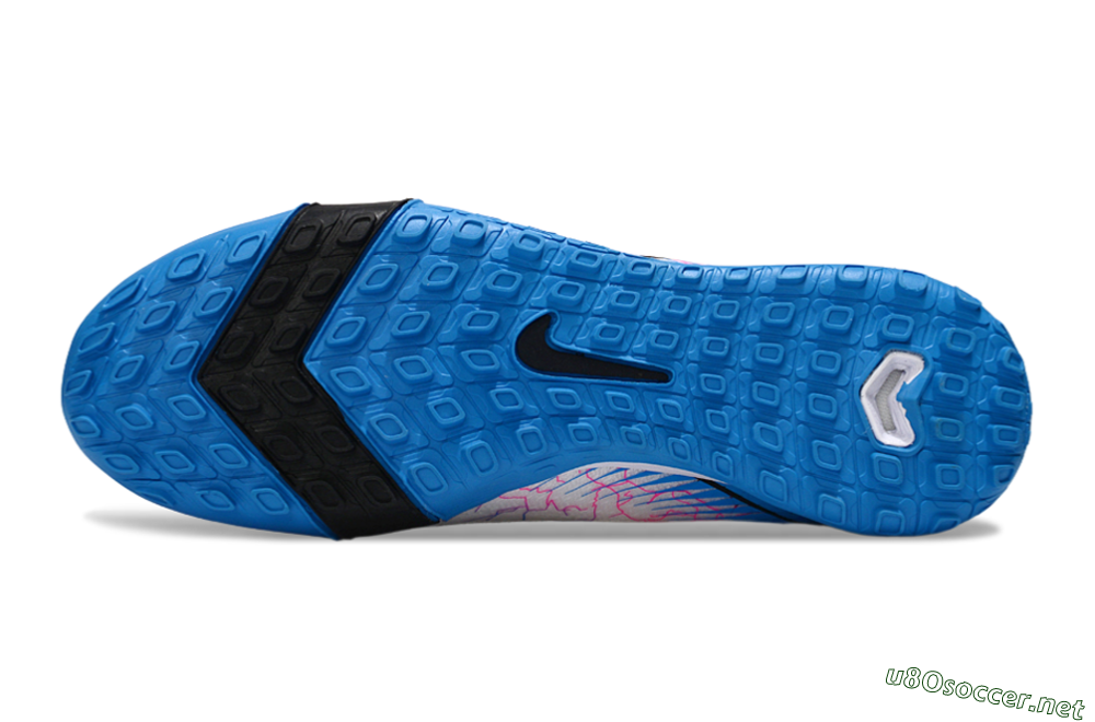 Unisex Nike Air Zoom Mercurial Vapor 16 Elite TF Football Shoes - White/Blue/Black 6