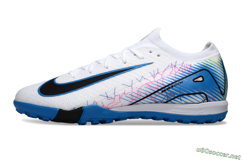 Unisex Nike Air Zoom Mercurial Vapor 16 Elite TF Football Shoes - White/Blue/Black 0