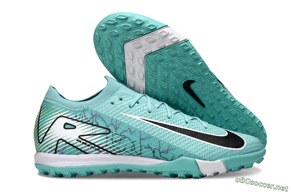 Unisex Nike Air Zoom Mercurial Vapor 16 Elite TF Football Shoes - Jade/Black/White 2