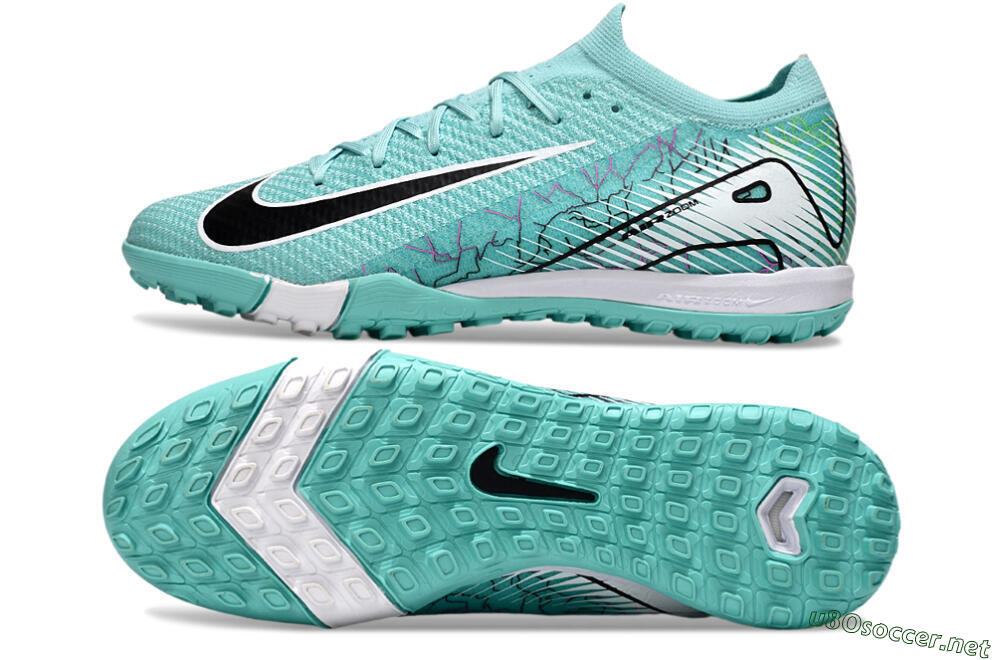 Unisex Nike Air Zoom Mercurial Vapor 16 Elite TF Football Shoes - Jade/Black/White 1