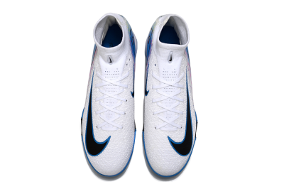 Unisex Nike Air Zoom Mercurial Superfly 10 Elite TF Football Shoes - White/Blue/Black