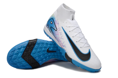 Unisex Nike Air Zoom Mercurial Superfly 10 Elite TF Football Shoes - White/Blue/Black