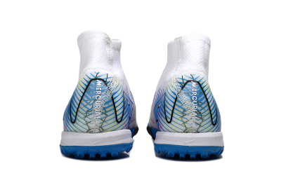 Unisex Nike Air Zoom Mercurial Superfly 10 Elite TF Football Shoes - White/Blue/Black