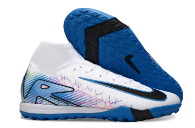 Unisex Nike Air Zoom Mercurial Superfly 10 Elite TF Football Shoes - White/Blue/Black