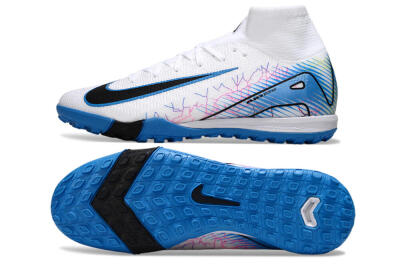 Unisex Nike Air Zoom Mercurial Superfly 10 Elite TF Football Shoes - White/Blue/Black