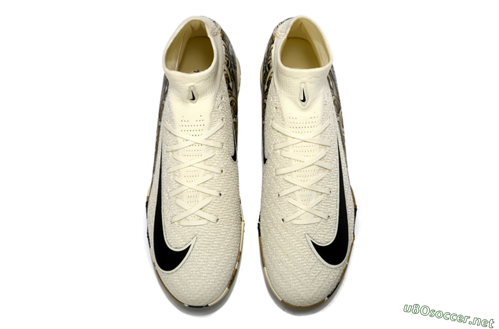 Unisex Nike Air Zoom Mercurial Superfly 10 Elite TF Football Shoes - Beige/Black/Brown 4