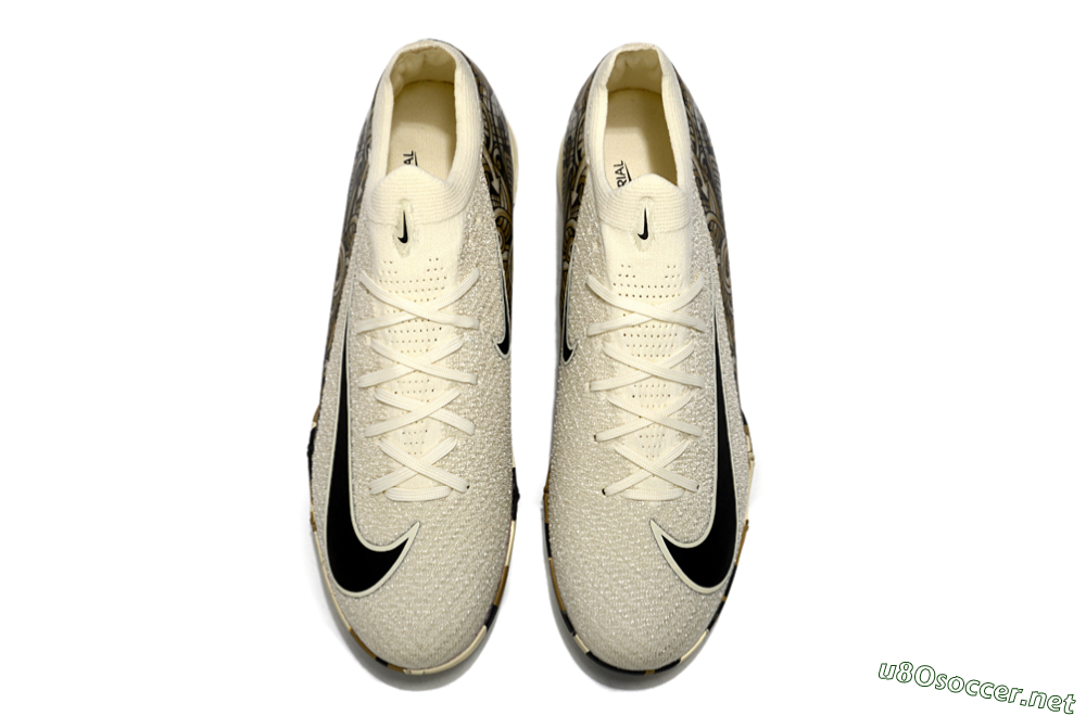 Unisex Nike Air Zoom Mercurial Vapor 16 Elite TF Football Shoes - Beige/Black/Brown 4