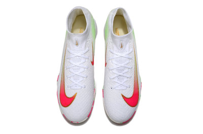 Unisex Nike Air Zoom Mercurial Superfly 10 Elite TF Football Shoes - White/Red/Gold