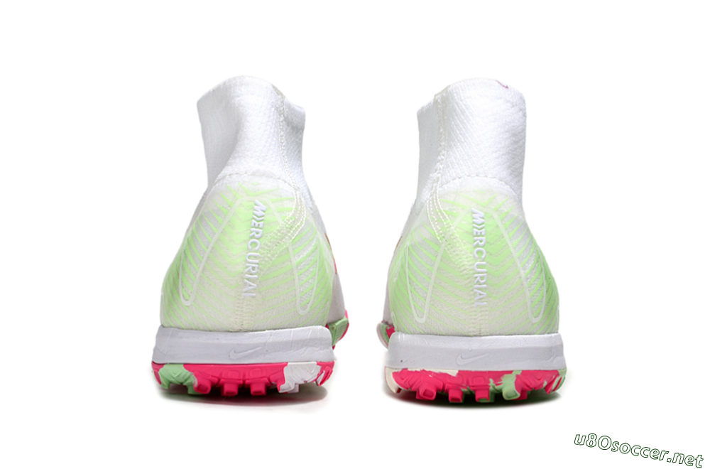 Unisex Nike Air Zoom Mercurial Superfly 10 Elite TF Football Shoes - White/Red/Gold 5