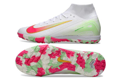Unisex Nike Air Zoom Mercurial Superfly 10 Elite TF Football Shoes - White/Red/Gold