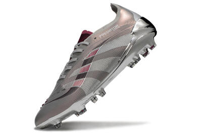 Unisex Adidas Predator 25 Elite FG Football Boots - Silver/Pink/Red