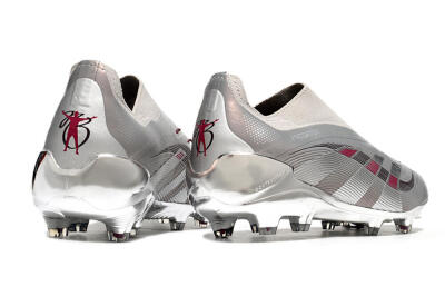 Unisex Adidas Predator 25 Elite Laceless FG Football Boots - Silver/Pink