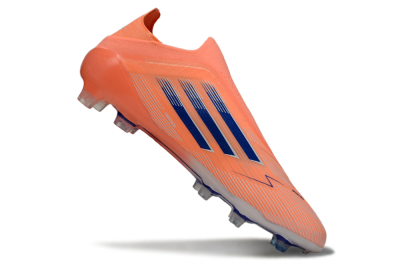Men's Adidas F50 Elite Laceless FG Football Boots - Orange/Blue/White