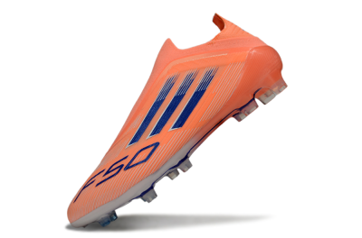 Men's Adidas F50 Elite Laceless FG Football Boots - Orange/Blue/White