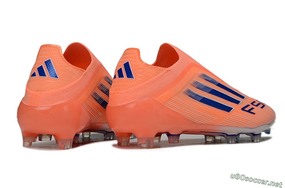 Men's Adidas F50 Elite Laceless FG Football Boots - Orange/Blue/White 6