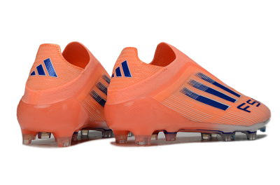 Men's Adidas F50 Elite Laceless FG Football Boots - Orange/Blue/White