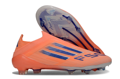 Men's Adidas F50 Elite Laceless FG Football Boots - Orange/Blue/White