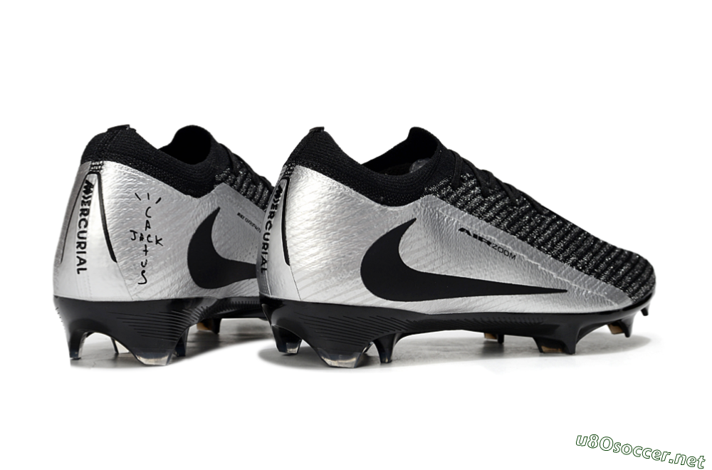 Unisex Nike Air Zoom Mercurial Vapor 16 Elite FG Football Boots - Black/Silver 6