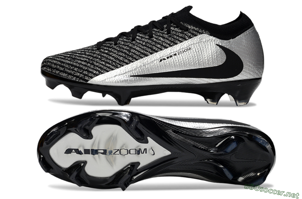 Unisex Nike Air Zoom Mercurial Vapor 16 Elite FG Football Boots - Black/Silver 1