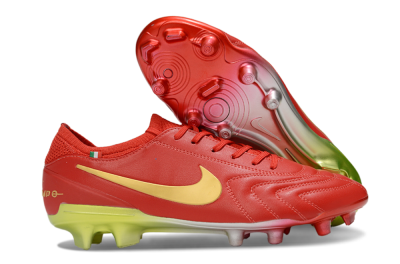 Men's Nike Tiempo Legend 10 Elite FG Football Boots - Red/Gold/Yellow