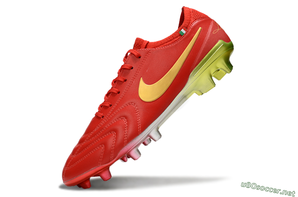 Men's Nike Tiempo Legend 10 Elite FG Football Boots - Red/Gold/Yellow 5