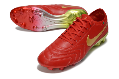Men's Nike Tiempo Legend 10 Elite FG Football Boots - Red/Gold/Yellow