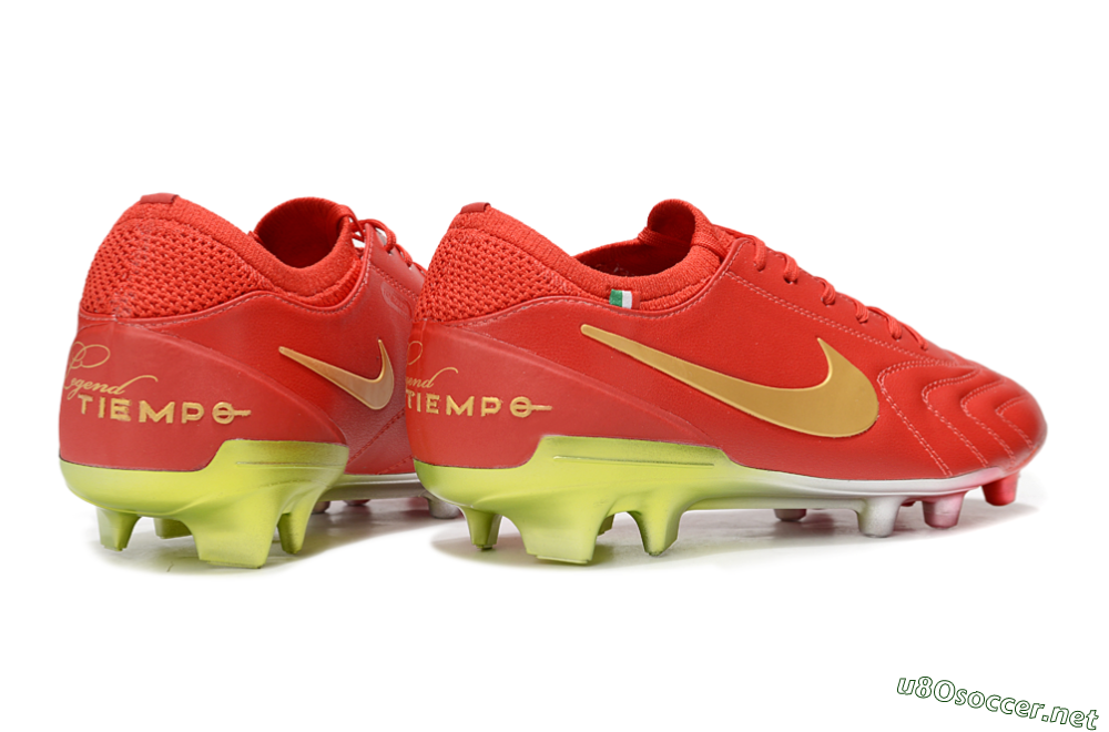 Men's Nike Tiempo Legend 10 Elite FG Football Boots - Red/Gold/Yellow 6