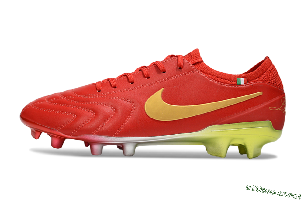 Men's Nike Tiempo Legend 10 Elite FG Football Boots - Red/Gold/Yellow 0