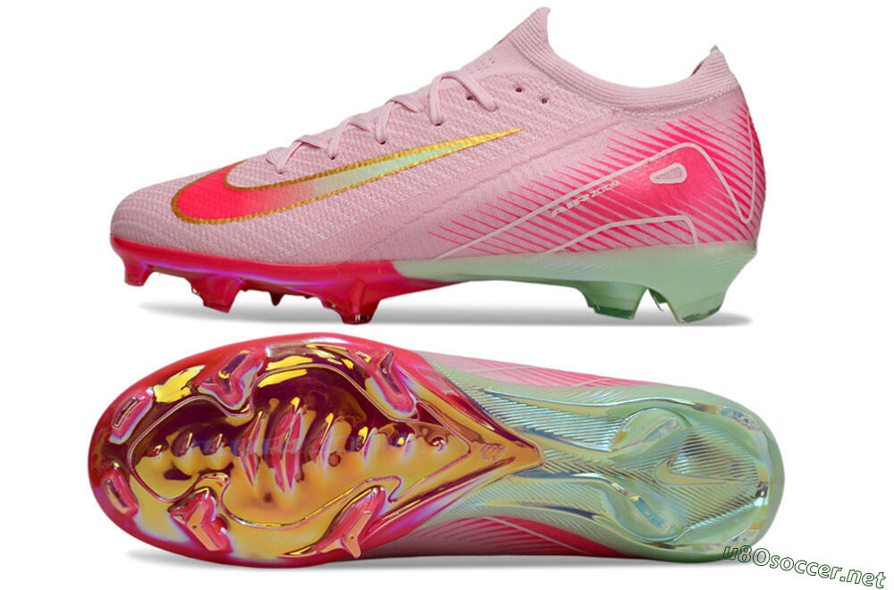 Unisex Nike Air Zoom Mercurial Vapor 16 Elite FG Football Boots - Pink/Red/Gold 1