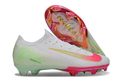 Unisex Nike Air Zoom Mercurial Vapor 16 Elite FG Football Boots - White/Red/Gold