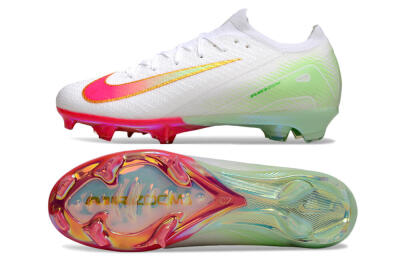 Unisex Nike Air Zoom Mercurial Vapor 16 Elite FG Football Boots - White/Red/Gold