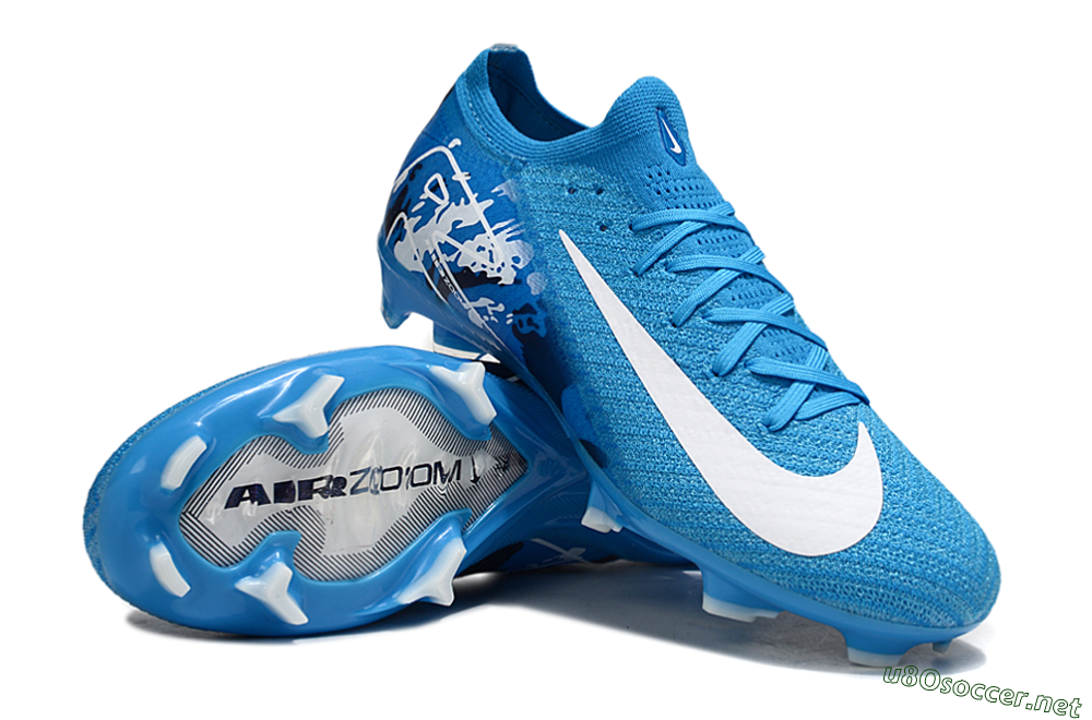Unisex Nike Air Zoom Mercurial Vapor 16 Elite FG Football Boots - Blue/White/Black 3